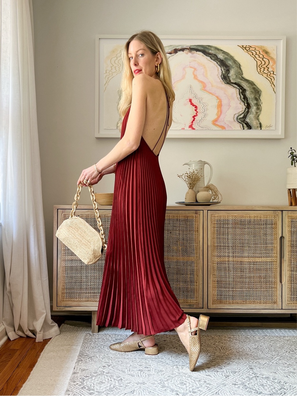 Sezane Layla Dress Terracotta 36/4 - Picture 3 of 11